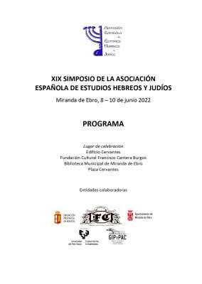 XIX Simposio de la Asociación Española de Estudios Hebreos y Judíos